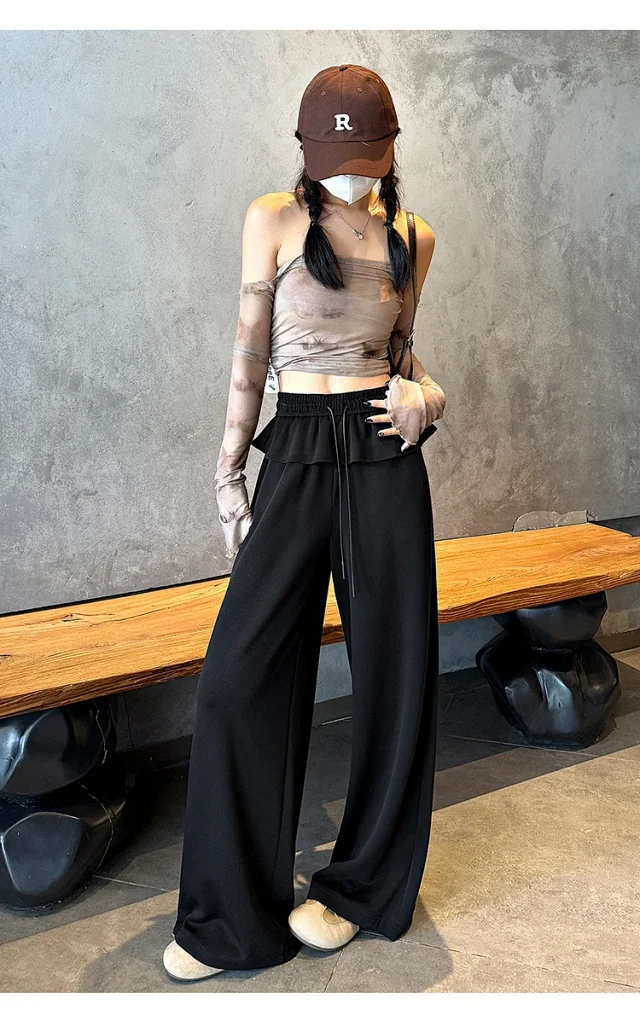 2025 Fall Women's Relaxed Fit Ballet-style Sweatpants Detail