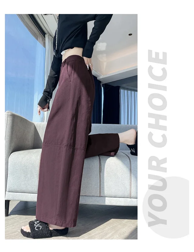 2025 Early Fall Korean Wide - leg Pants Detail