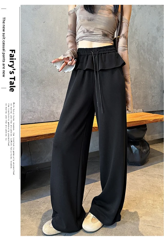 2025 Fall Women's Relaxed Fit Ballet-style Sweatpants Detail
