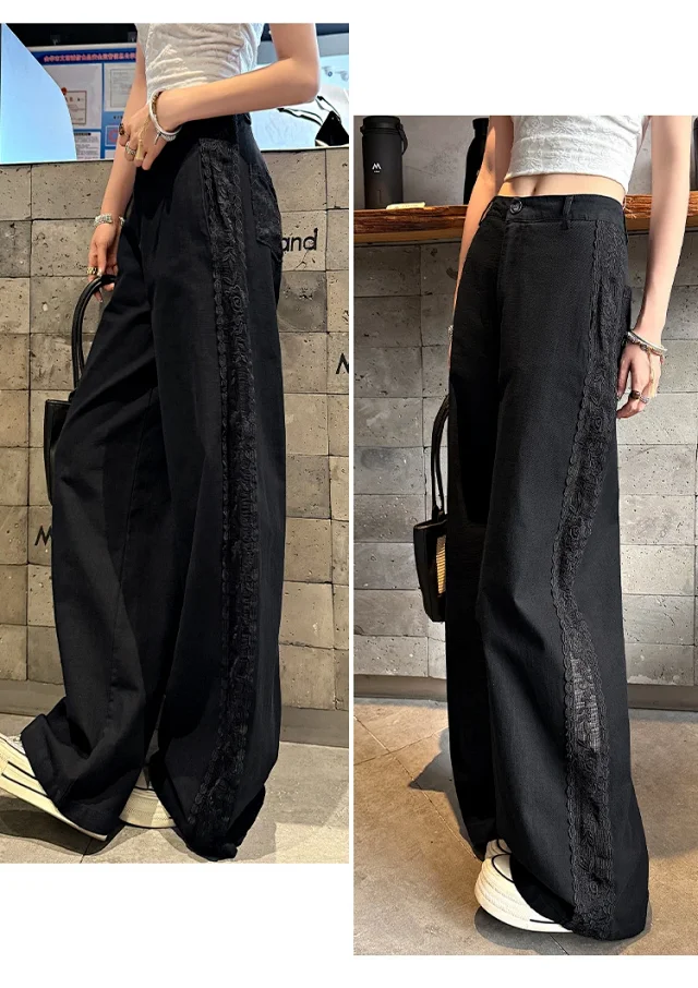 ASOFFICIAL Blogger Recommends Korean Style High-waisted Wide-leg Pants Detail