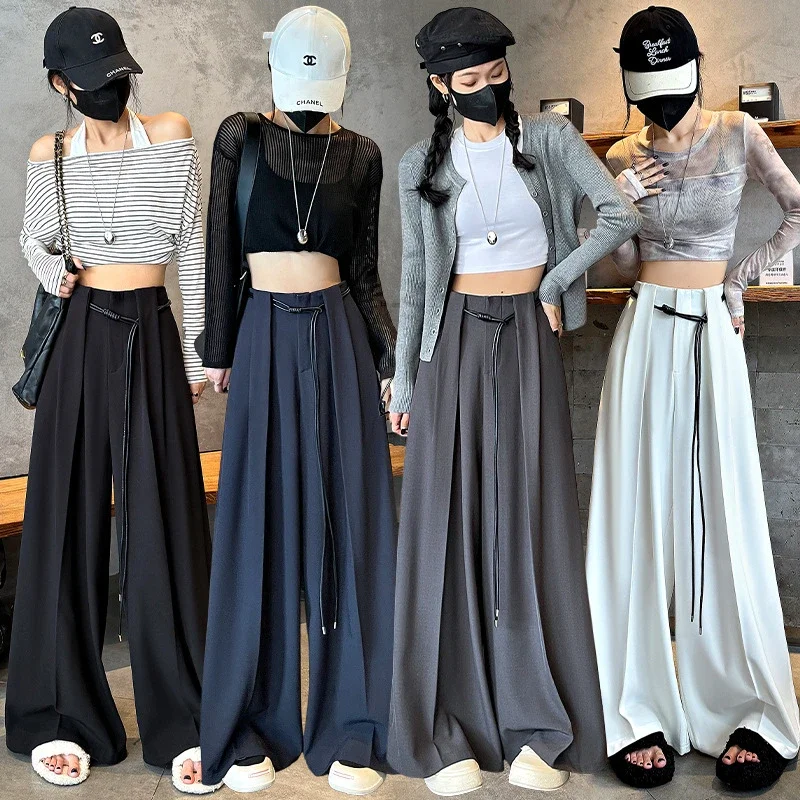 2025 Fall New Arrival: High-Waisted Wide-Leg Trousers for Women