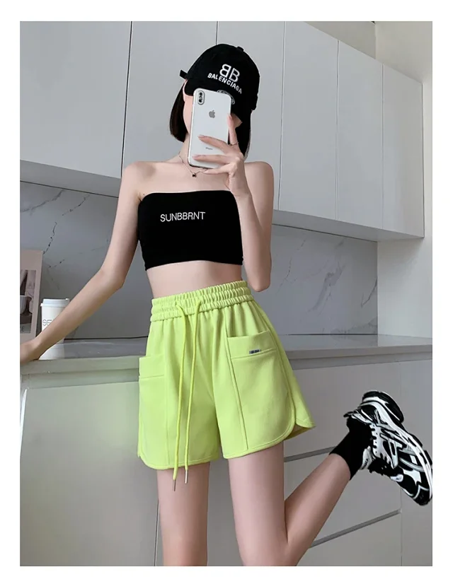 Pink Sport Shorts for Women Detail