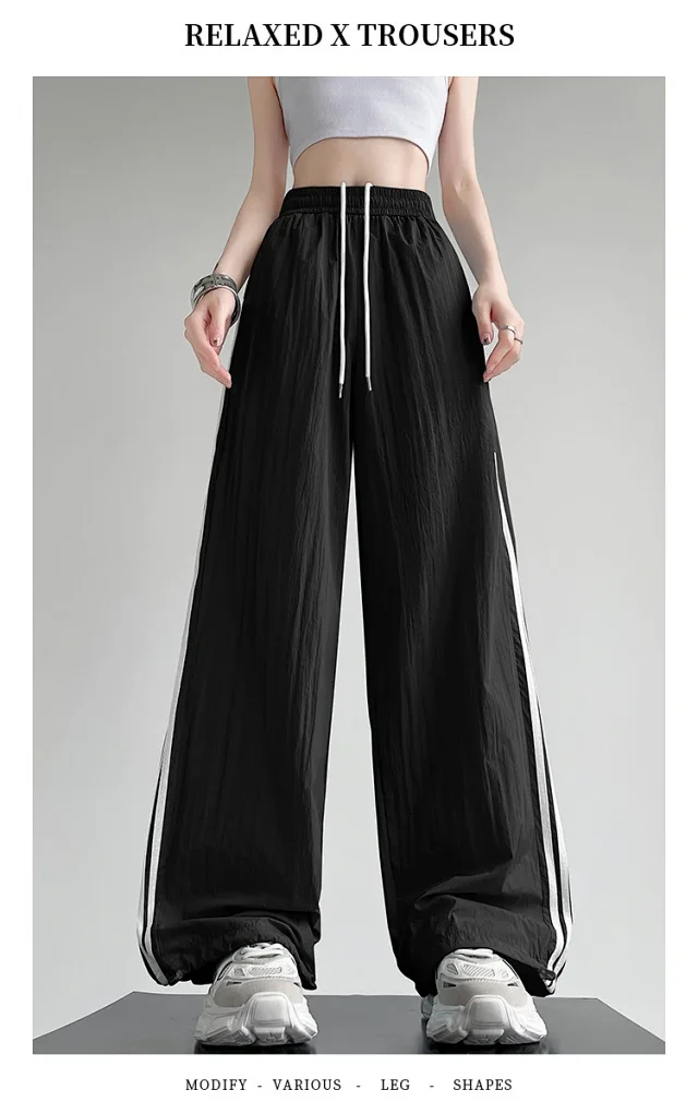 Women's Summer Ice Silk Quick-Dry Wide-Leg Pants Detail