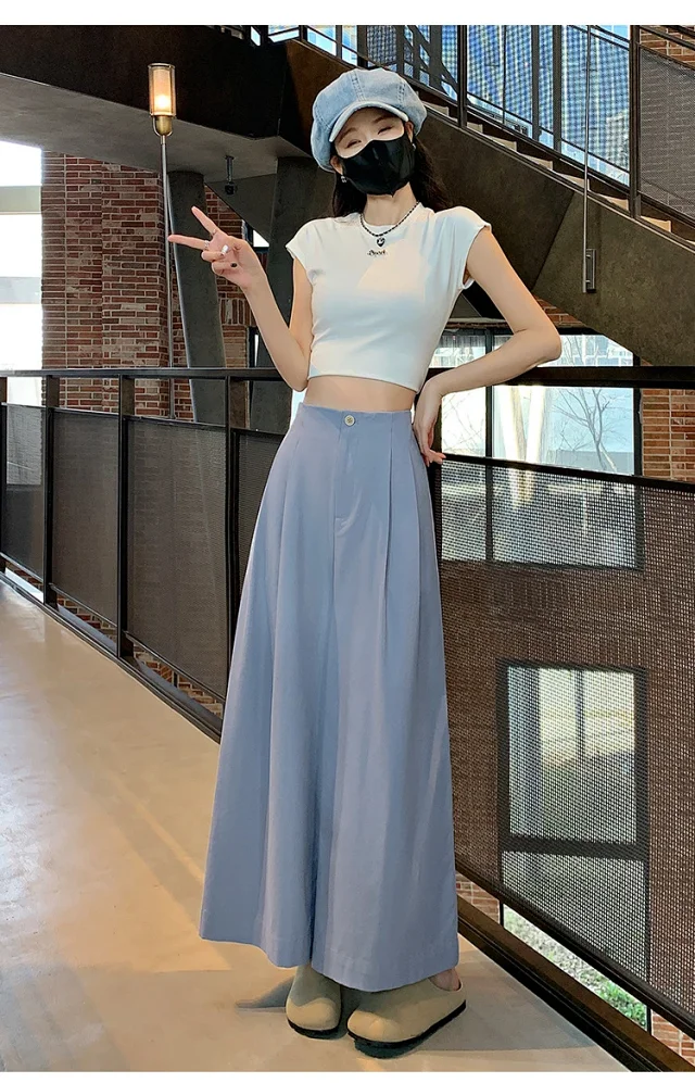 2025 Summer Tencel Wide - leg Pants for Women Detail