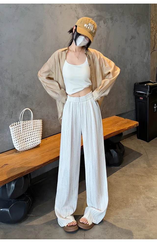 2025 Summer Tie - Dye Wide - Leg Pants Detail