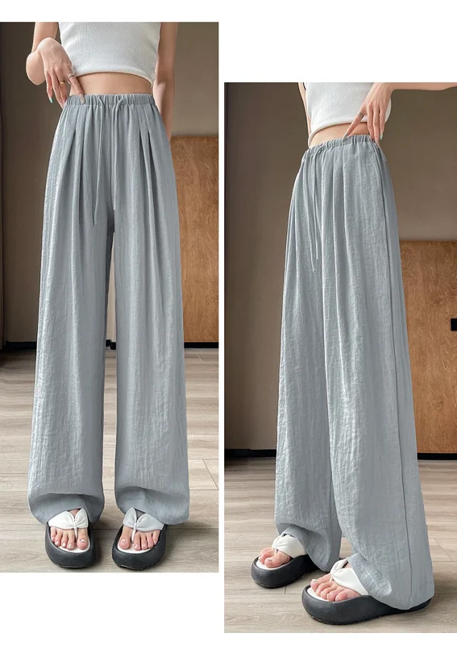 Women's Linen Wide-leg Pants Detail