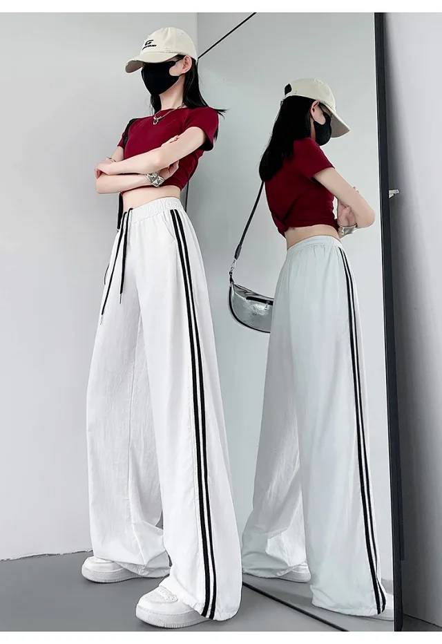 Women's Summer Ice Silk Quick-Dry Wide-Leg Pants Detail