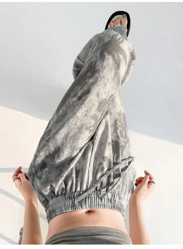 2025 Summer Ice Silk Linen Wide-Leg Pants Detail