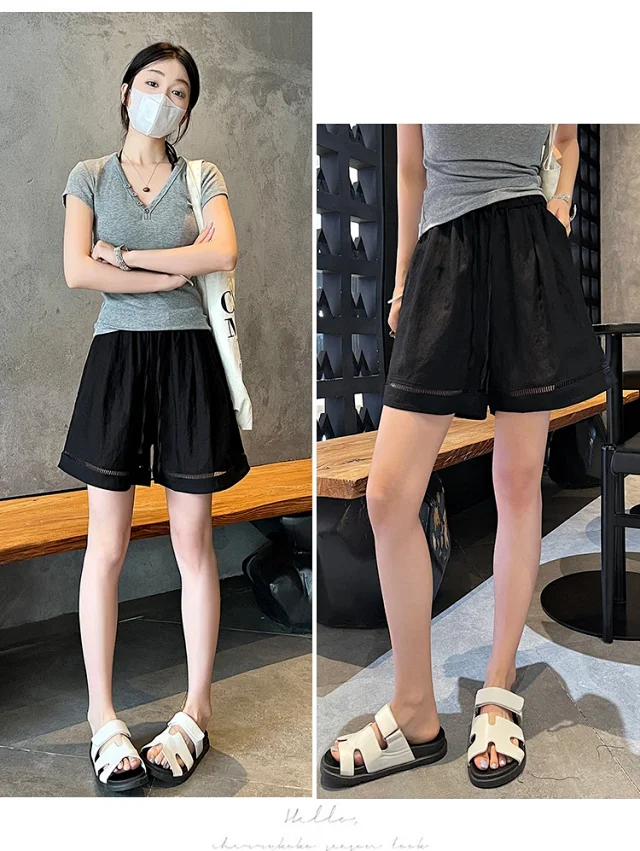 Relaxed Retro Lace Shorts for Women Detail