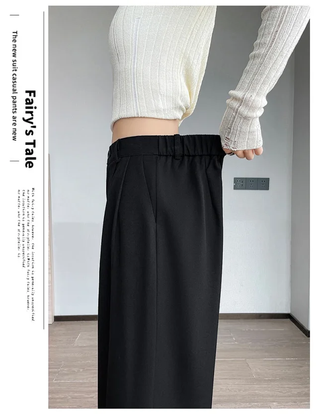 2025 Fall Women's Washable Cotton Hollow Wide - leg Pants Detail