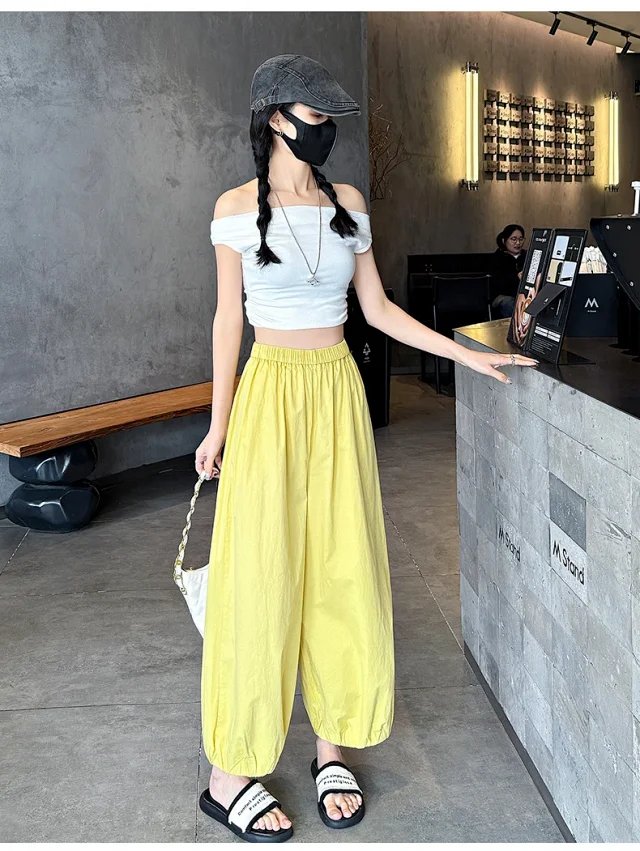 Korean Style Summer Balloon Pants for Women Detail