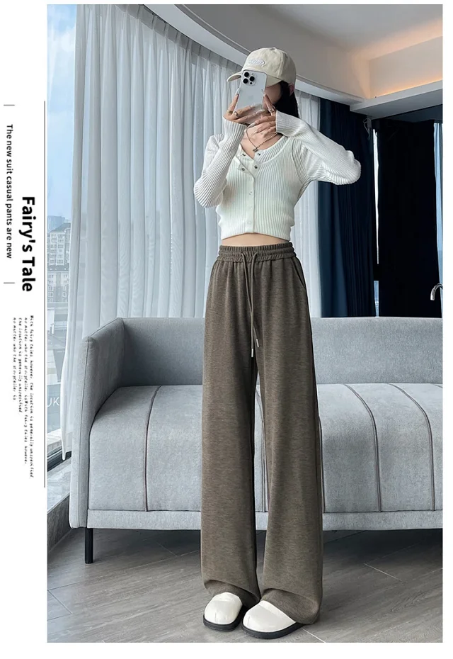 2025 Women's Cashmere Wide-Leg Pants Detail