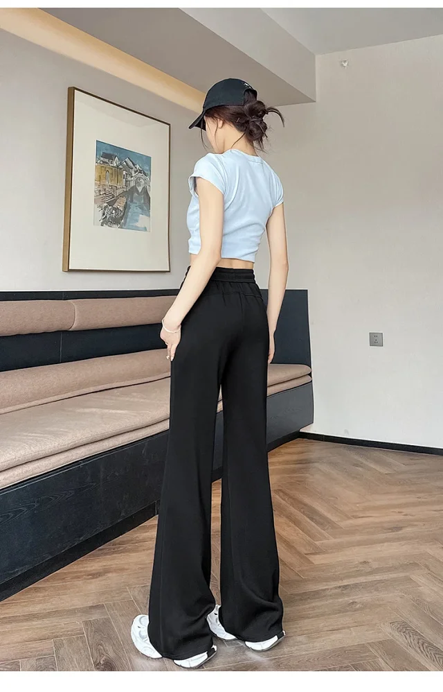 2025 Summer Ice Silk Flared Yoga Pants for Women Detail