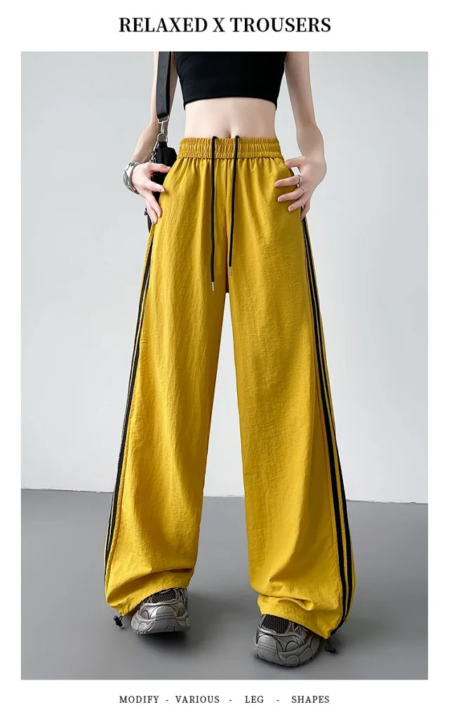 Women's Summer Ice Silk Quick-Dry Wide-Leg Pants Detail