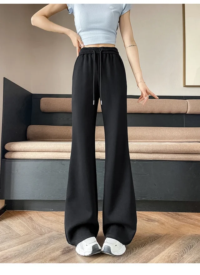 2025 Summer Ice Silk Flared Yoga Pants for Women Detail