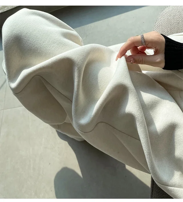 2025 Fall/Winter Women's Glutinous Rice Cashmere WideLeg Pants Detail