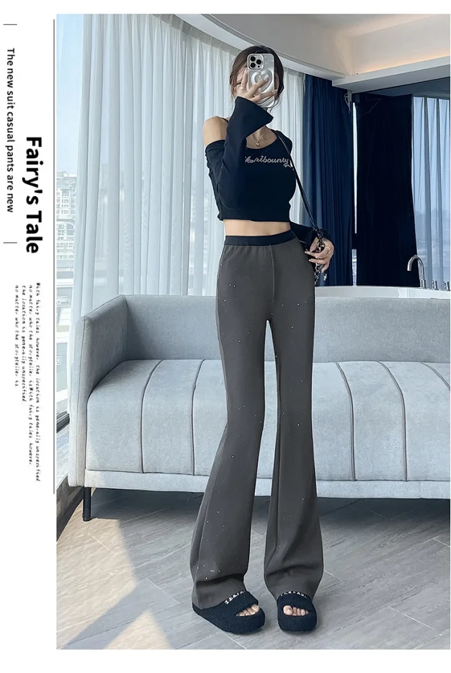 2025 Fall Women's Micro Flared Trousers Detail
