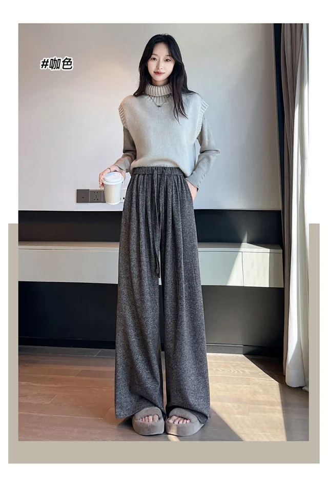 Autumn New Rice Flare Pants Detail