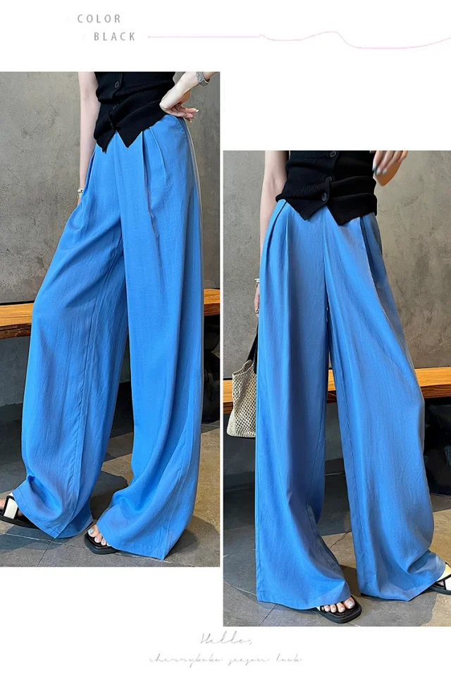 Summer Thin Tencel White Pants Detail