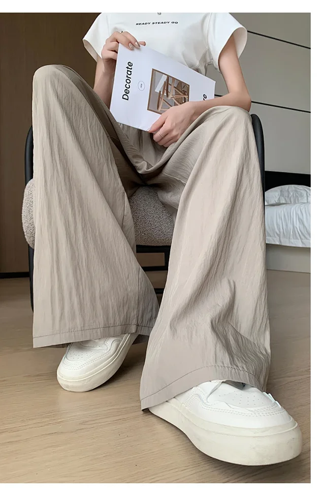 Ice Silk Wide-Leg Pants 2025 Detail