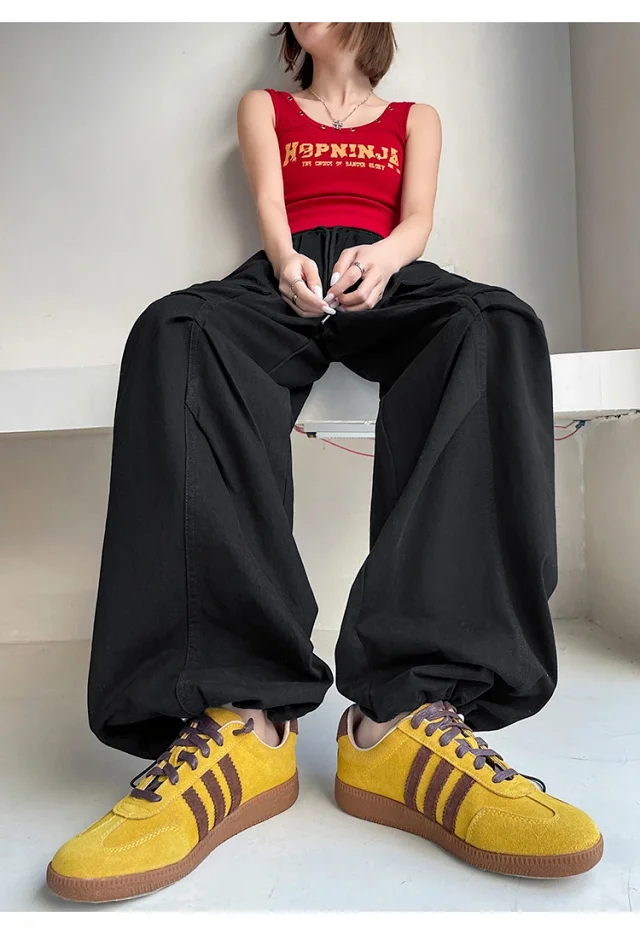 2025 Fall Women's Cargo Pants (High - waist Wide - leg) Detail