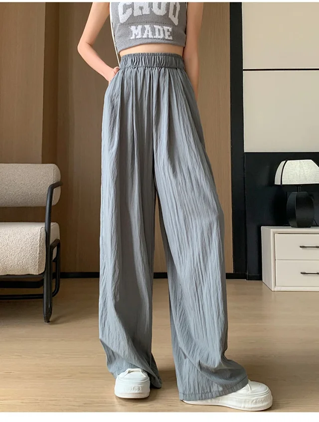 Ice Silk Wide-Leg Pants 2025 Detail