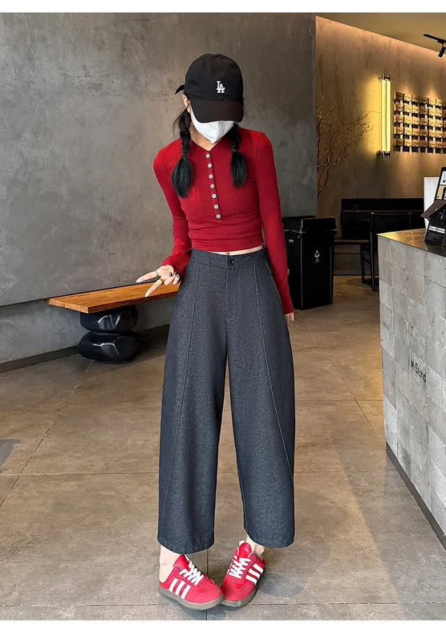2025 FW Faux Denim Noodle Pants Detail