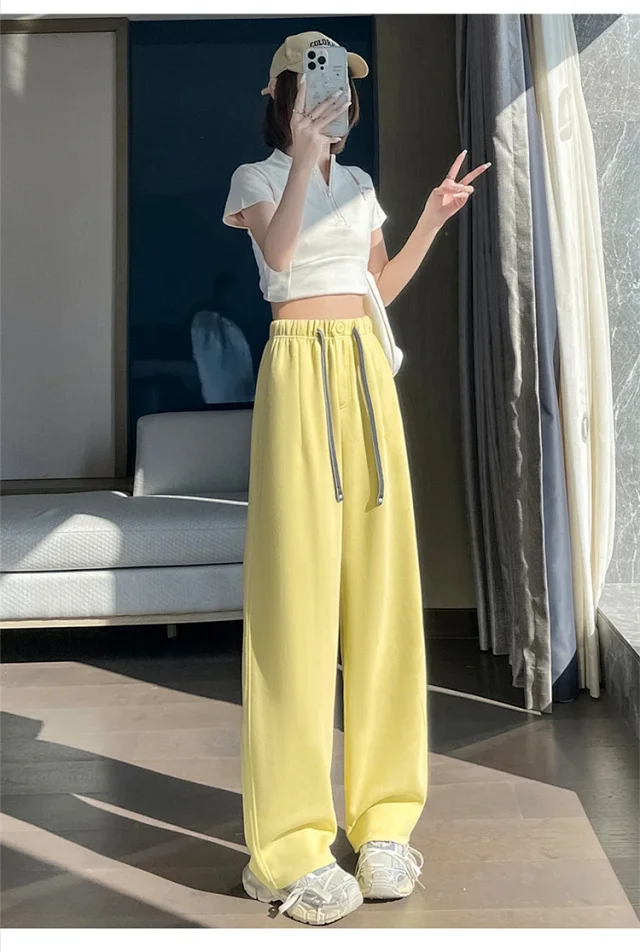 2025 New Drawstring One - Button Saber Pants Detail