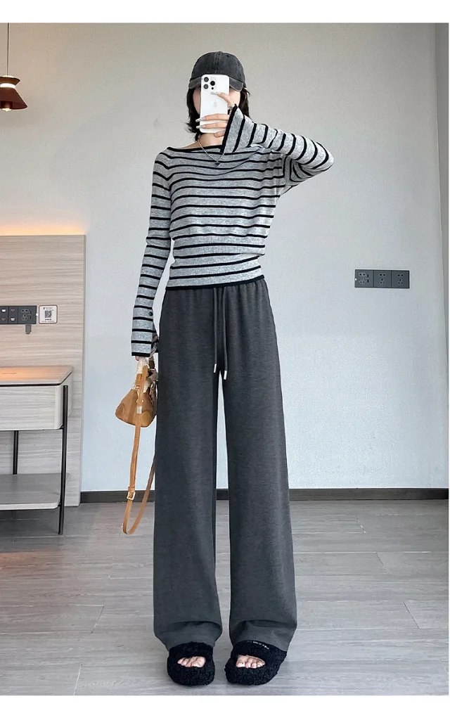 2025 Women's Cashmere Wide-Leg Pants Detail