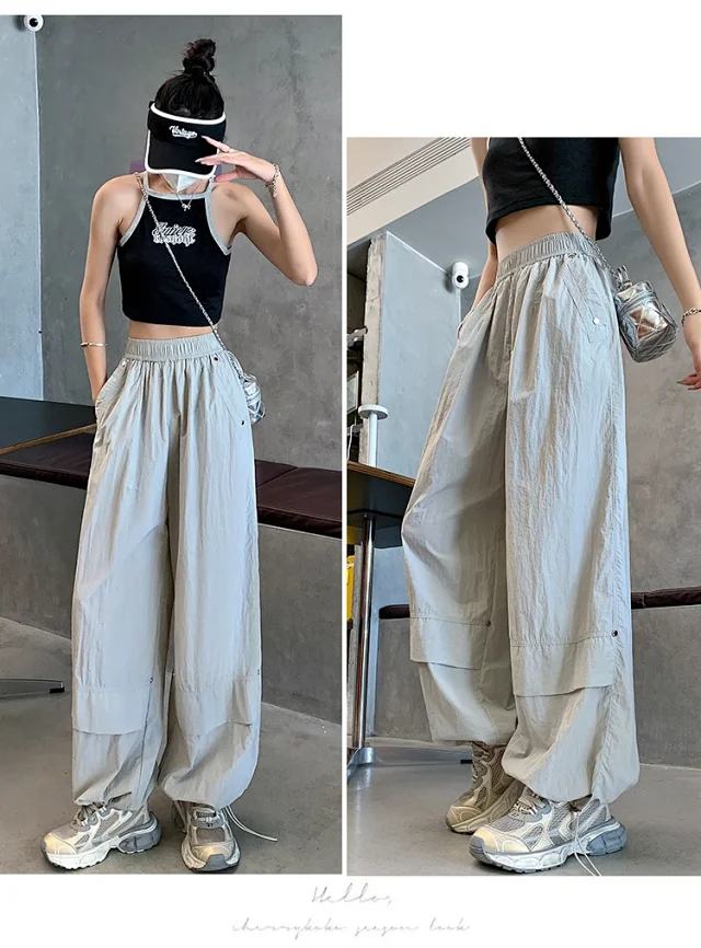 Women's Summer Loose Workwear Pants Detail