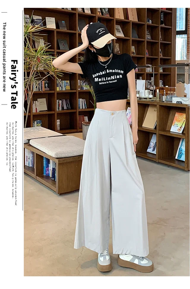 2025 Summer Tencel Wide - leg Pants for Women Detail