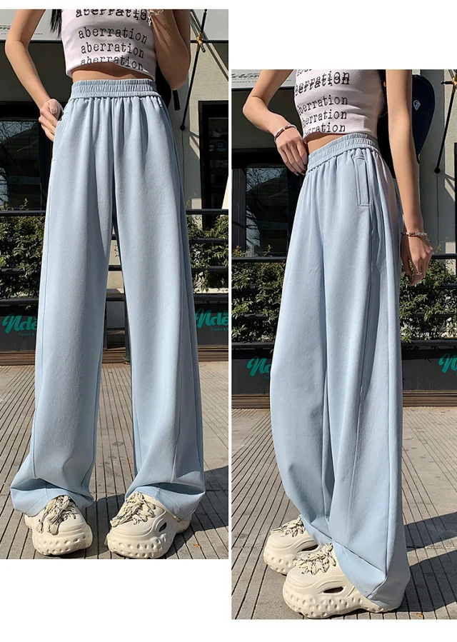 2025 Women's Slim Fit High - Waist Wide - Leg Pants Detail