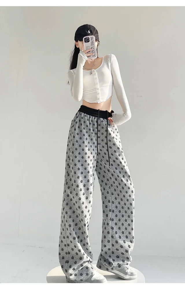 Women's High-waist Drawstring Wide-leg Pants (2025 Fall New) Detail
