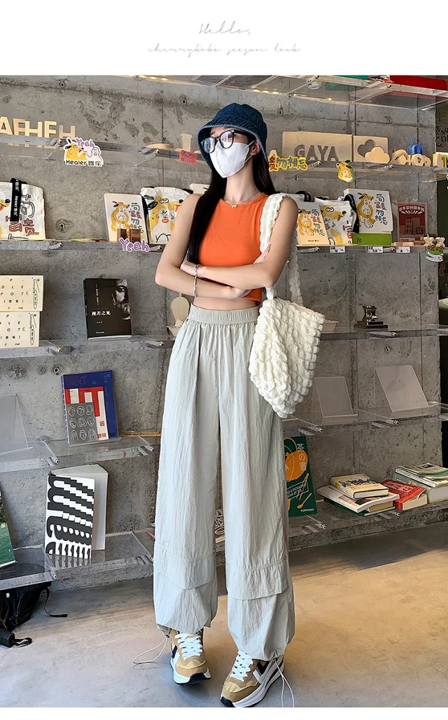 Women's Summer Loose Workwear Pants Detail