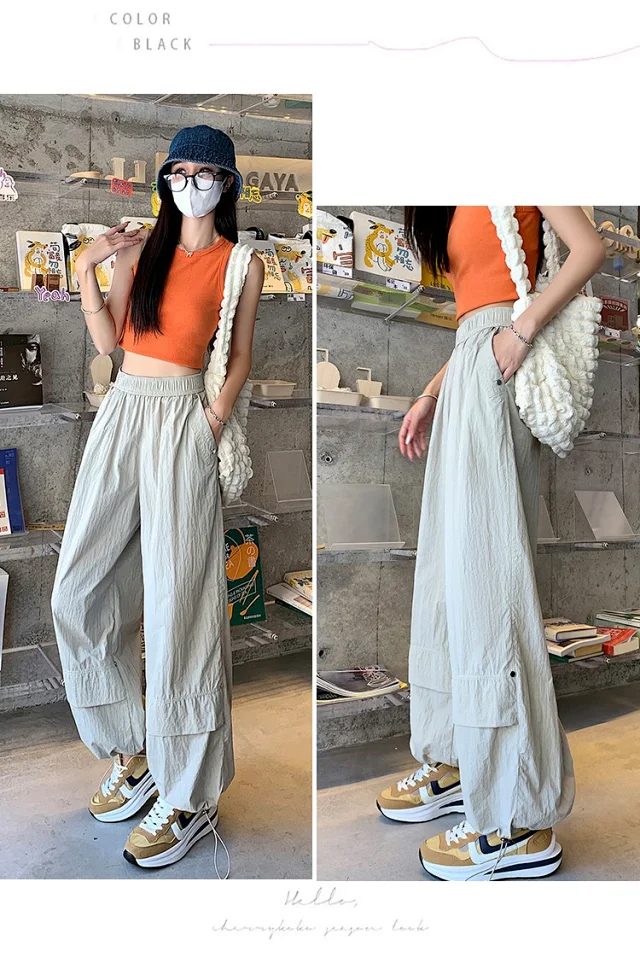 Women's Summer Loose Workwear Pants Detail