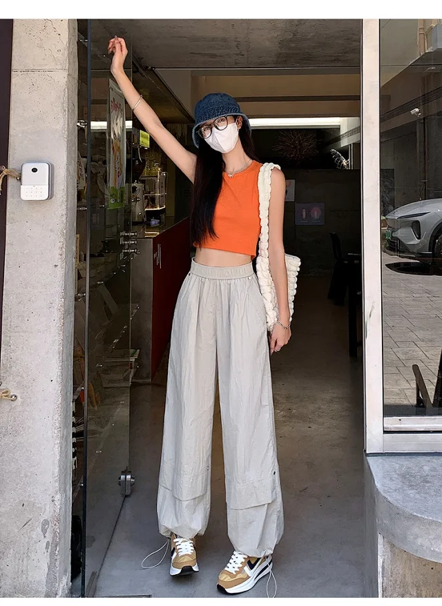 Women's Summer Loose Workwear Pants Detail