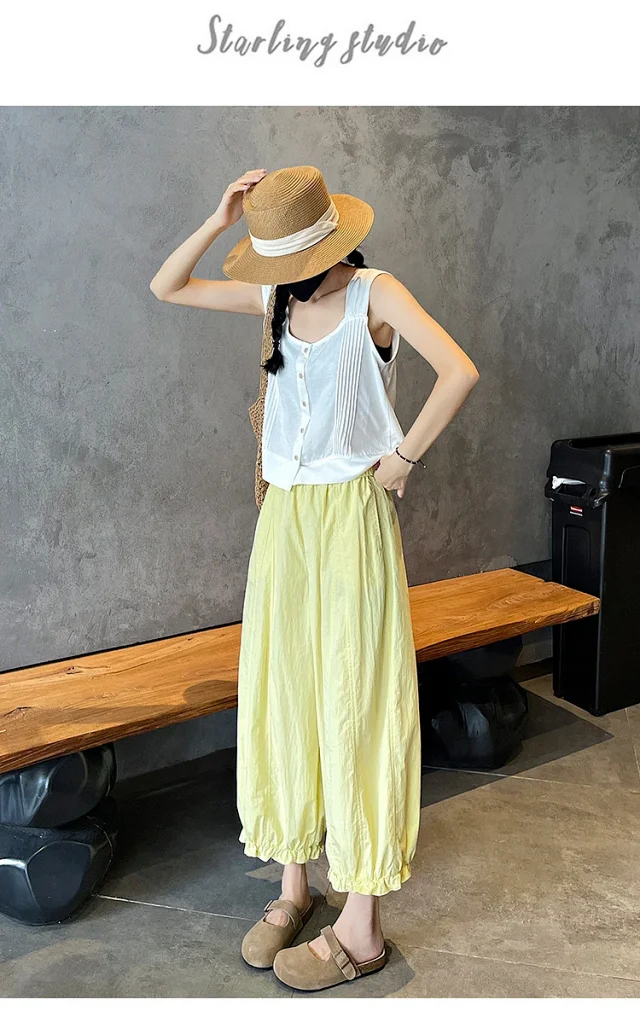 2025 Summer Sweet Lace Cropped Pants Detail