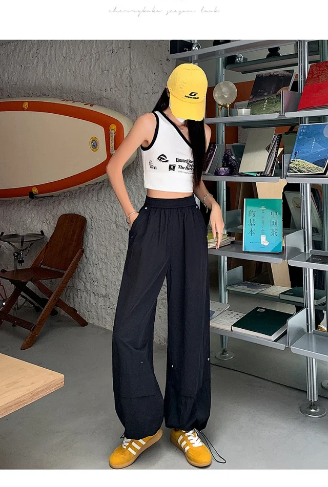 Women's Summer Loose Workwear Pants Detail
