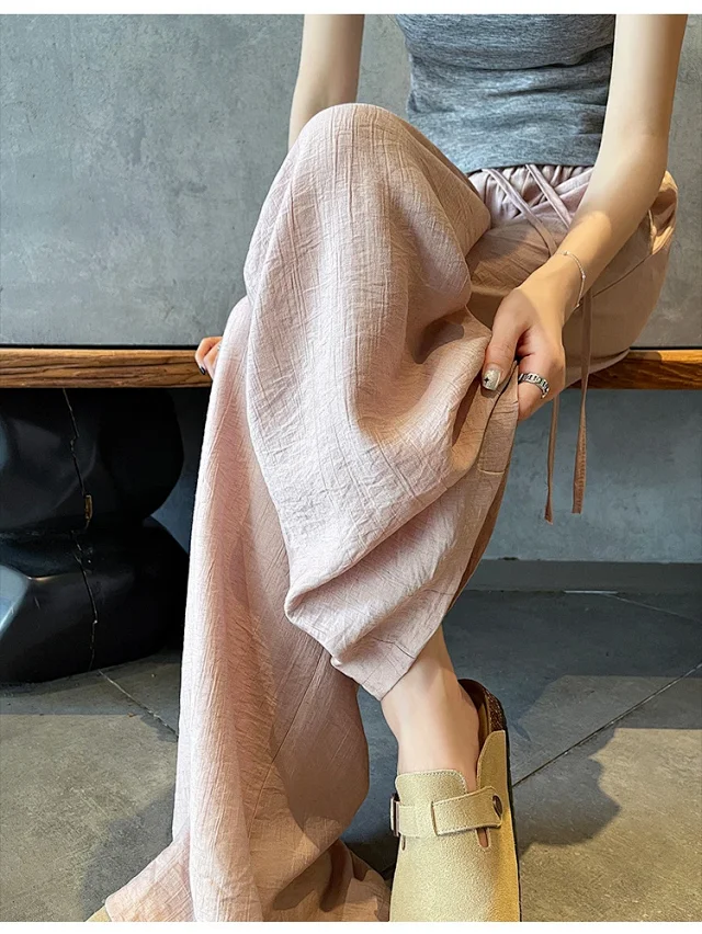 Linen Yamamoto Wide-leg Pants Detail