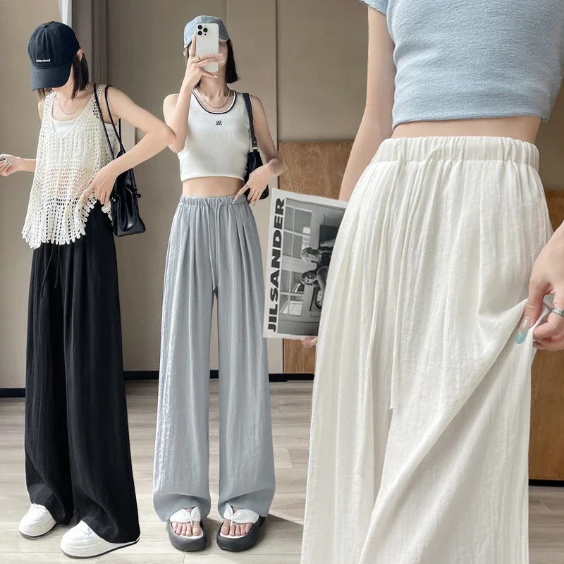 Women's Linen Wide-leg Pants