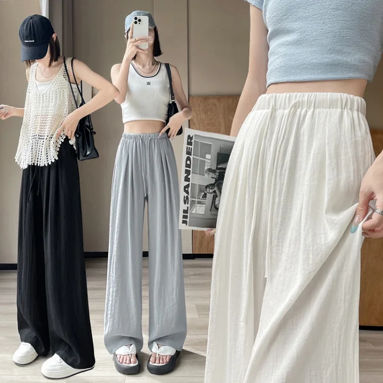 Women's Linen Wide-leg Pants