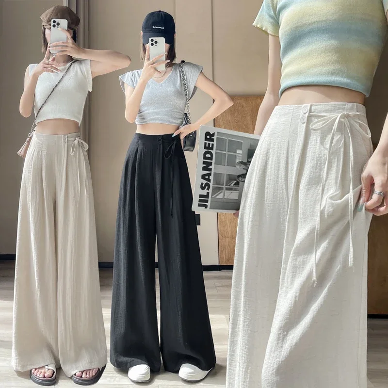 Women's Summer Linen Wide-leg Pants