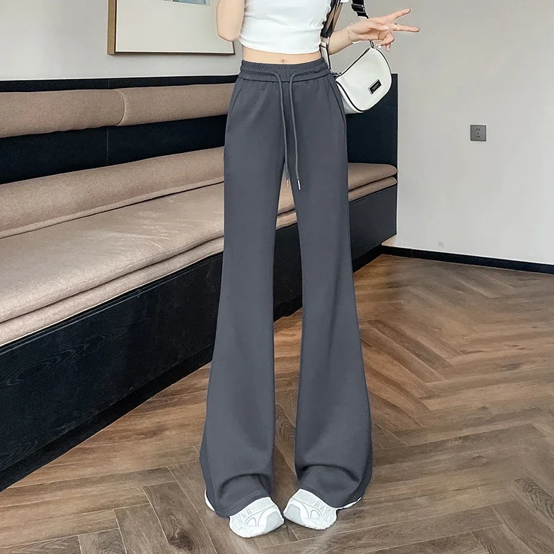 2025 Summer Ice Silk Flared Yoga Pants for Women
