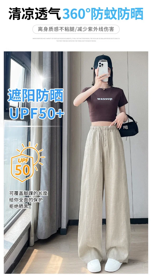 Lyocell Linen Wide - leg Pants Detail
