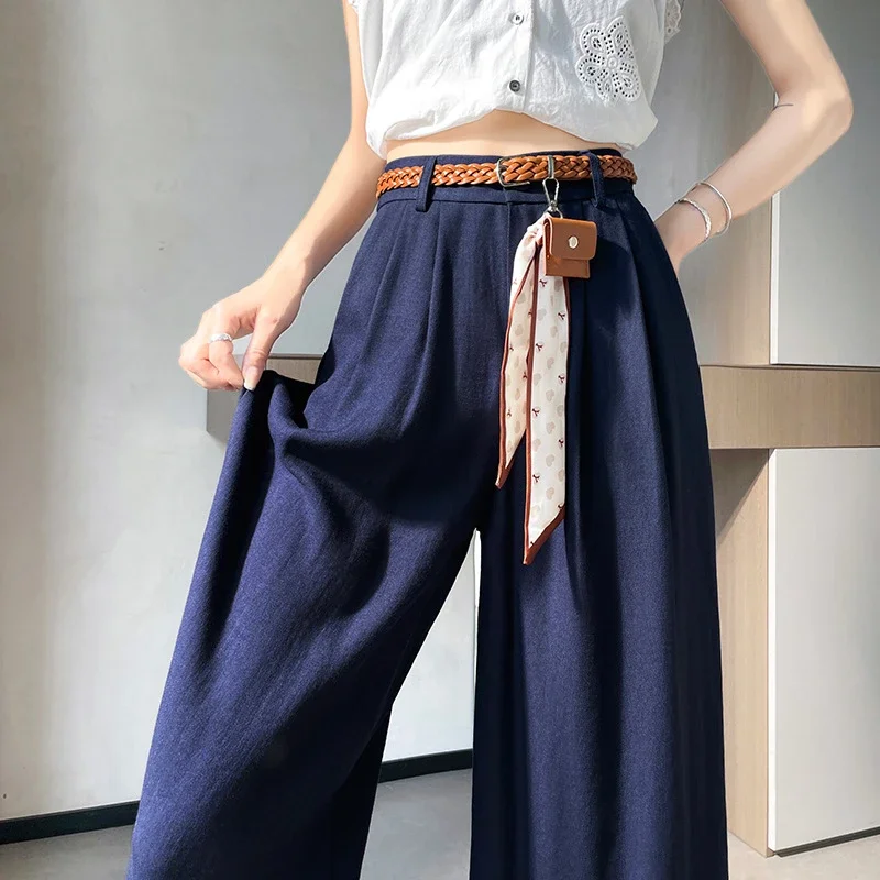 2025 Summer Linen Cropped Trousers