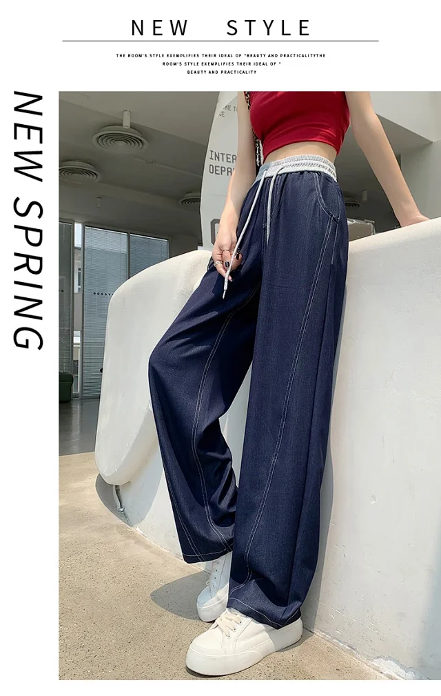 Tencel Denim Straight Leg Pants 2025 Detail