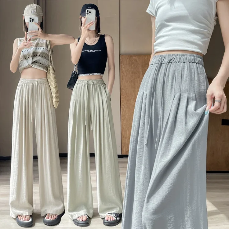 Women's Summer Ice Silk WideLeg Pants