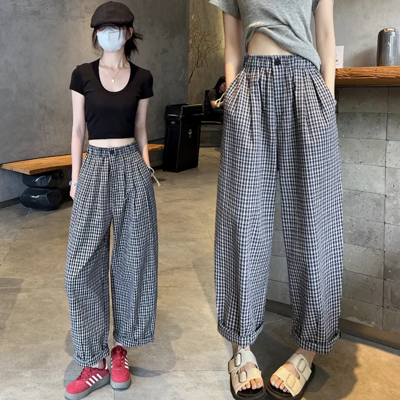 Premium Bubble Checkered Pants for Women