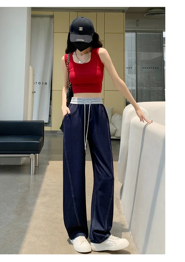 Tencel Denim Straight Leg Pants 2025 Detail