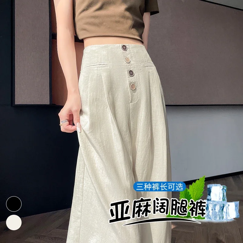 Linen Wide-Leg Pants 2025